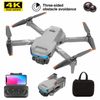 Mini Dron Plegable Xt9 Con Cámara 4k Hd (1 Batería - Duración De La Batería: 15 Min - Gris)