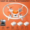 Mini Drone V5 Con Luces Led De Colores Cámara Hd 1080p (duración De La Batería: 12 Min - 3 Baterías - Naranja)