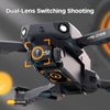Dron P8 Con Cámara Dual 4k Hd (3 Baterías - Duración De La Batería: 12 Min - Naranja)