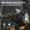 Dron Q6 Con Cámara Dual 4k Hd, Cuadricóptero Plegable (3 Baterías - Duración De La Batería: 15 Min - Gris)