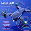 Dron K106 Rc Con Hélice De Luz Led De Cámara Dual 4k (batería 1 - Duración De La Batería: 15 Min - Negro)