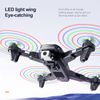 Dron K106 Rc Con Hélice De Luz Led De Cámara Dual 4k (batería 1 - Duración De La Batería: 15 Min - Negro)