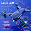 Dron K106 Rc Con Hélice De Luz Led De Cámara Dual 4k (batería 3 - Duración De La Batería: 15 Min - Negro)