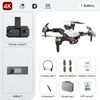 S2s Mini Drone Con Cámara Dual 4k, Cuadricóptero Plegable Sin Escobillas (1 Batería - Duración De La Batería: 25 Min - Blanco)