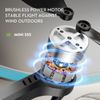 S5s Mini Drone Con Cámara 4k Hd Evitación De Obstáculos Con Láser (3 Baterías - Duración De La Batería: 18 Min - Blanco)