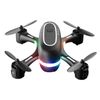 H28 Mini Dron Con Luz Led De Colores Con Cámara Única 480p (1 Batería - Duración De La Batería: 8 Min - Negro)