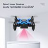 Mini Dron Plegable, Aeronave Portátil De Altitud Fija Para Niños (2 Baterías - Duración De La Batería: 10 Min - Azul)