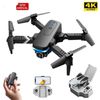 Mini Dron Plegable Ky910 Con Una Sola Cámara 4k (2 Baterías - Duración De La Batería: 12 Min - Negro)