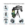 Telescopio Monocular, Monocular De Alta Potencia 80x100 Con Soporte Para Teléfono Inteligente Y Trípode Ajustable Prisma Bak4 Para Birder Obse - Negro