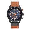 Veanxin Business Watch Reloj Impermeable Con Esfera Pequeña De Seis Manecillas - Marrón