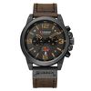 Veanxin Relojes Para Hombre Reloj Despertador Led Impermeable Deportivo Reloj De Pulsera -marrón Oscuro