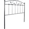 Cabecero De Forja Manchego, Color Negro Plata Cabezal Para Cama De 90 Cm, Cama Juvenil (95 Cm X 125 )