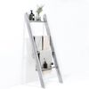 Escalera Para Toallas, Toalleros De Baño De 4 Niveles, Toallero Costway 137 X 50 X 8 Cm Gris