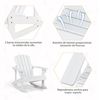 Silla Mecedora Adirondack Niños 3+, Mecedora Exterior Con Asiento De Listones, Costway51 X 69 X 61 Cm Blanco