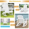 Silla Mecedora Adirondack Niños 3+, Mecedora Exterior Con Asiento De Listones, Costway51 X 69 X 61 Cm Blanco