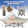 Cama Plegable Camping, Cama Camping Con Cojín Cómodo Costway 190 X 69 X 49 Cm Café