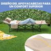 Cama Plegable Camping, Cama Camping Con Cojín Cómodo Costway 190 X 69 X 49 Cm Café