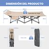 Cama Plegable Camping, Cama Camping Con Cojín Cómodo Costway 190 X 69 X 49 Cm Café