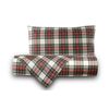 Juego Nórdico 2 Piezas 100% Algodón Cama De 90cm Tartan Blanco