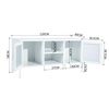 Mueble Tv Con 2 Puertas Metal Y Cristal Meubles Cosy 120*40*58cm