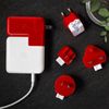 Adaptador De Viaje Universal 5 Enchufes + 2xusb Plugbug Duo Twelve South - Rojo