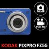 Kodak Pixpro Fz55 - Cámara Digital De 16 Megapíxeles, Zoom Óptico 5x, Pantalla Lcd De 2,7", Estabilizador Óptico, Vídeo Full Hd 720p, Ión-litio - Azul