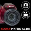 Kodak Pixpro Astro Zoom Az405 - Cámara Digital Bridge, Zoom X40, Gran Angular De 24 Mm, 20 Megapíxeles, Lcd De 3", Vídeo Full Hd 1080p, Ois, Pila Aa - Rojo