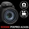 Kodak Pixpro Astro Zoom Az425 - Cámara Digital Bridge, Zoom Óptico 42x, Gran Angular 24mm, 20 Megapíxeles, Lcd 3, Vídeo Full Hd 1080p, Batería Li-ion - Negro