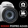 Kodak Pixpro Astro Zoom Az425 - Cámara Digital Bridge, Zoom Óptico 42x, Gran Angular 24mm, 20 Megapíxeles, Lcd 3, Vídeo Full Hd 1080p, Batería Li-ion - Blanco