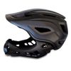 Casco De Bicicleta Y Mtb Negro Fullface Para Niños, Crazy Safety Con Talla Ajustable Y Luz Trasera. Homologado Y Certificado En 1078.