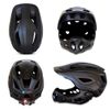 Casco De Bicicleta Y Mtb Negro Fullface Para Niños, Crazy Safety Con Talla Ajustable Y Luz Trasera. Homologado Y Certificado En 1078.