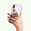 Pop Grip Para Smartphones Puntada De Esmalte Sobre Fondo De Esmalte Floral Hawaiano