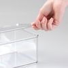 Caja Organizadora Con Tapa Abatible, Paquete De 3, Transparente - Mdesign