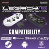 Controlador Inalámbrico Retrobit Legacy 16 - Negro