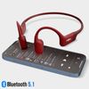 Casco Bluetooth Conducción Ósea Autonomía 8h Openrun Shokz Rojo