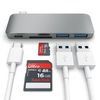 Hub Usb C 5 En 1 A Usb C Power Delivery, 2 Usb, Lector Tarjeta Satechi Gris