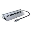 Hub Usb C A 3 Usb + Lector Tarjeta Sd / Micro-sd Compacto Satechi Gris Acero