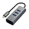 Hub Usb C A 3x Usb Et Ethernet Diseño Compacto Satechi Gris Oscuro