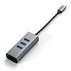 Hub Usb C A 3x Usb Et Ethernet Diseño Compacto Satechi Gris Oscuro