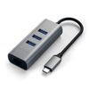 Hub Usb C A 3x Usb Et Ethernet Diseño Compacto Satechi Gris Oscuro