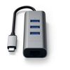 Hub Usb C A 3x Usb Et Ethernet Diseño Compacto Satechi Gris Oscuro