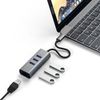 Hub Usb C A 3x Usb Et Ethernet Diseño Compacto Satechi Gris Oscuro