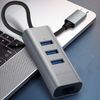 Hub Usb C A 3x Usb Et Ethernet Diseño Compacto Satechi Gris Oscuro