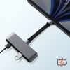 Hub Para Ipad Usb C A Hdmi, Usb, Usb-c 60w, Tarjetas, Toma Jack Satechi Gris