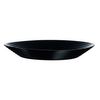 Plato Hondo Vidrio Harena Negro 23,5cm