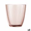 Vaso Luminarc Concepto Stripy Rosa Vidrio (310 Ml) (6 Unidades)