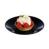 Plato Postre Vidrio Zelie Negro 18cm