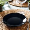 Plato Postre Vidrio Zelie Negro 18cm