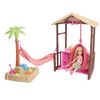 Barbie - Chelsea Beach Cabin Set - Incluye 1 Muñeca Chelsea, Muebles Y Accesorios Y Arena Para Modelar