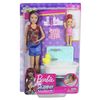 Barbie - Caja De Niñeras - Hora Del Baño - Caja De Muñecas - Incluye 1 Muñeca, 1 Bebé, 1 Bañera Y Accesorios